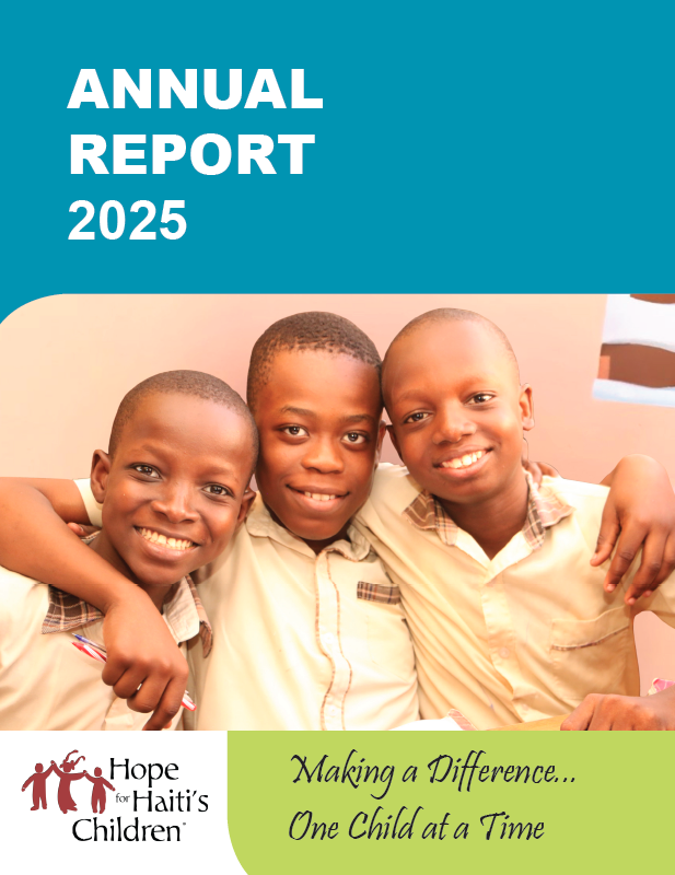 2025 Hope for Haiti's Children Annual Report Cover