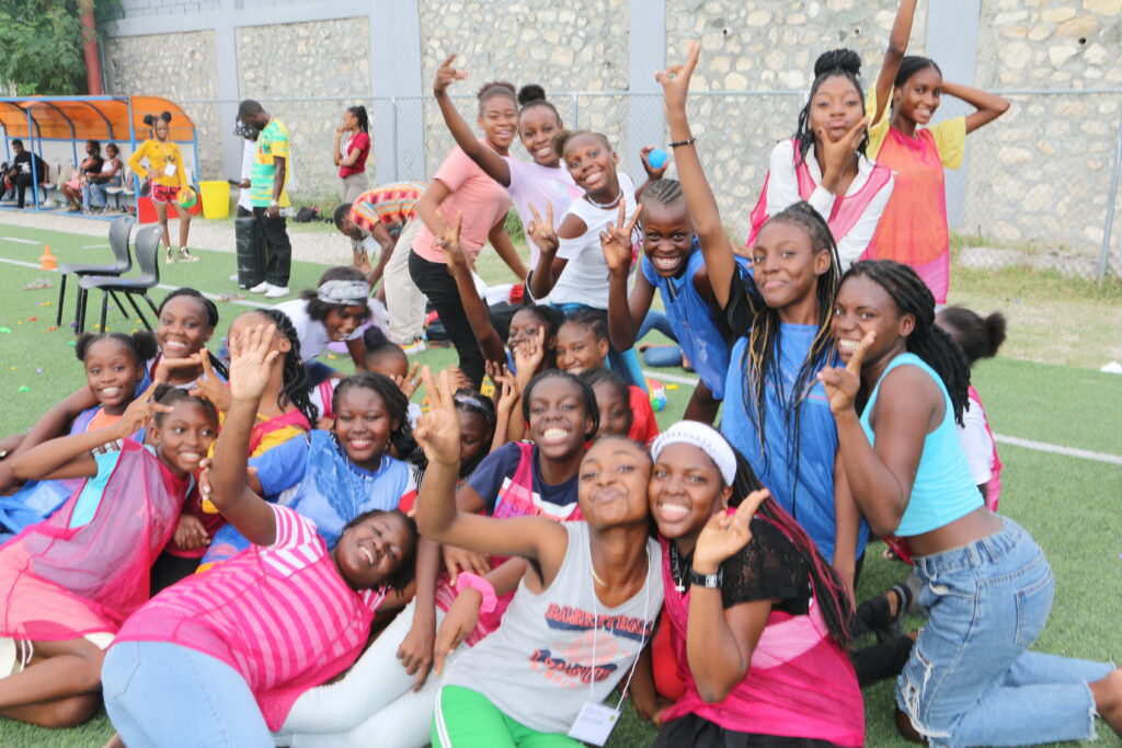 Haitian teens enjoy time together at Camp Hope