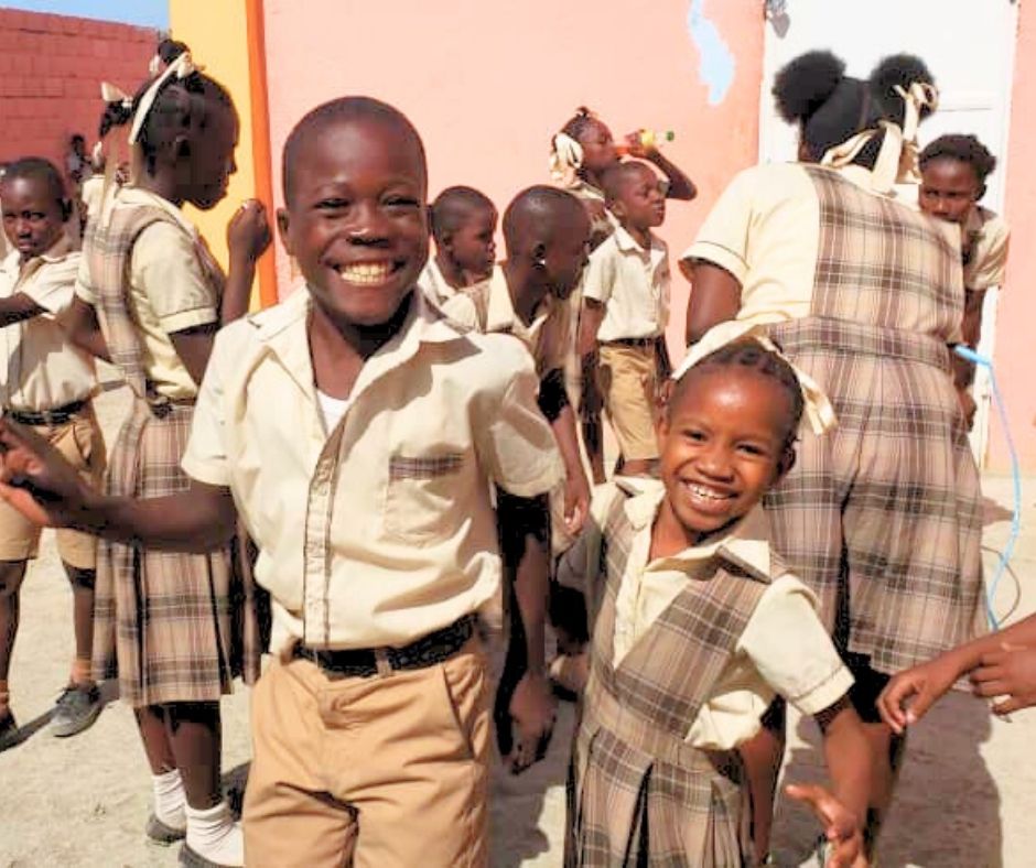 Haitian children smiling
